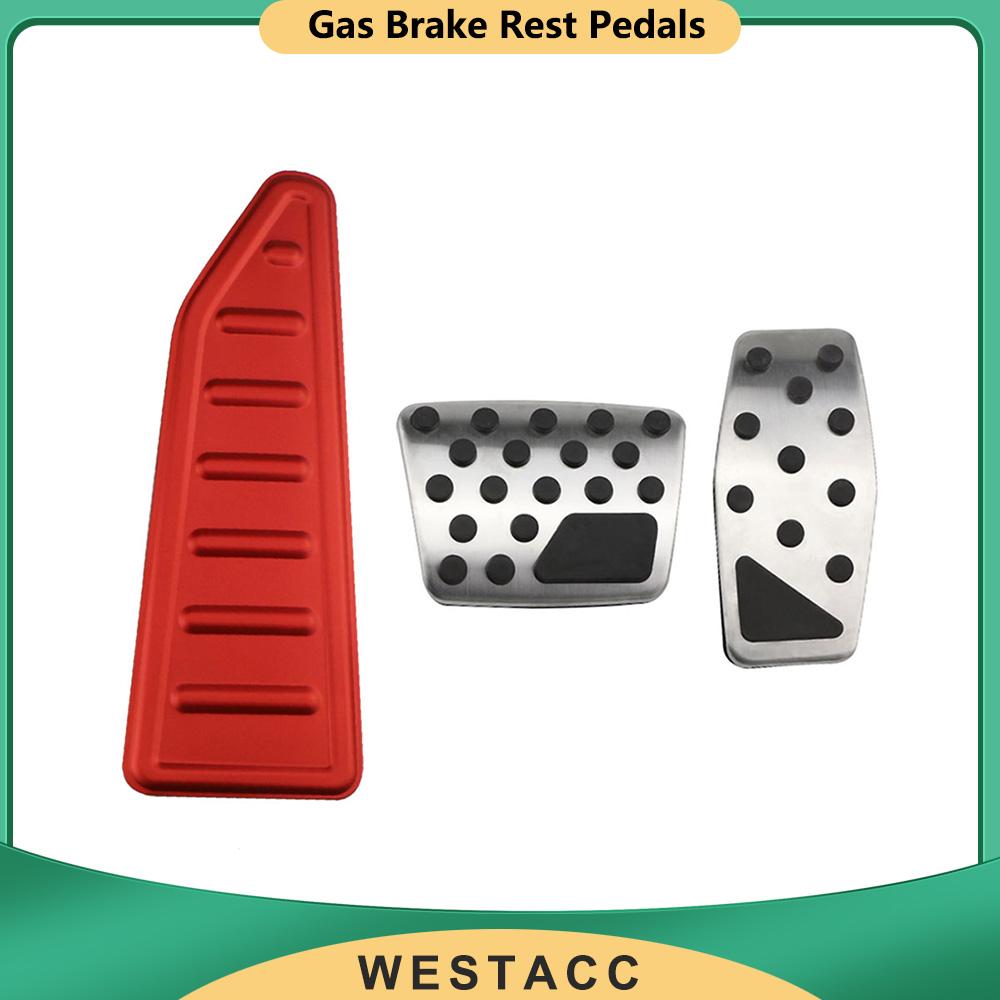 Aluminum Alloy Car Pedals Gas Brake Rest Pedal Cover Protector Parts for Jeep Renegade 2014 -  LHD Interior