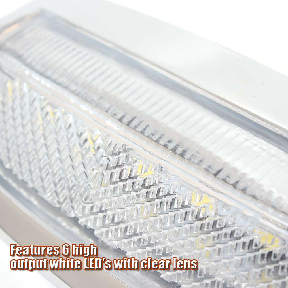 Motorcycle Accessory Front Fender Tip Light Chrome Mudguard Light ABS Plastic For Electra Glide Ultra Limited FLHTK 2014-2023