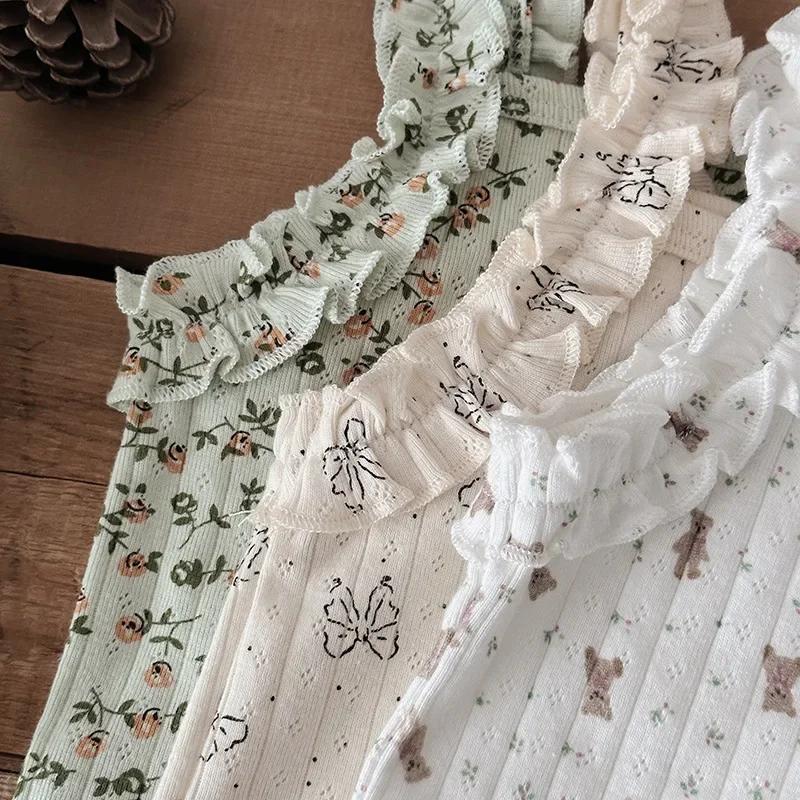 2025 Summer Girls' Camisole Pajama Set - Cute Infant Home Clothes