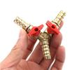 1 Stück 3-Wege-T-Messing-Y-Absperrkugelhahn 3/8" 10mm Schlauchtülle Kraftstoff Gas Öl / Ventilklemme