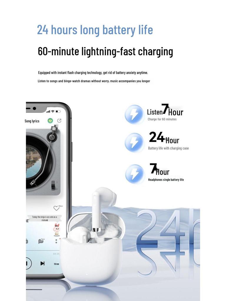 T92 Wireless Bluetooth Earphones: Semi-In-Ear Design, High-Quality Sound, Long Battery Life, Noise-Cancelling, Sport-Ready.