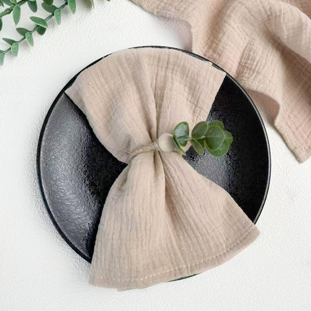 10Pcs 40x40cm Cloth Napkins Pure Cotton Gauze Napkin Handkerchief Cheesecloth Vintage Picnic Party Wedding Table Decoration