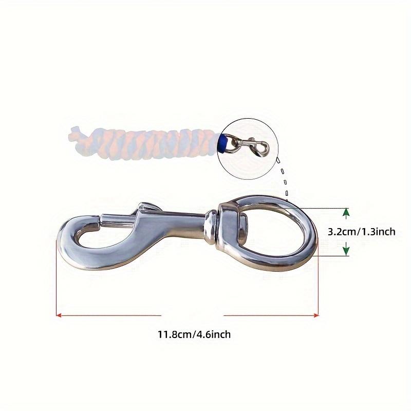 Baisher 118-Inch Heavy-Duty Cotton Lead Rope for Horses - Soft, Non-Electric, Triple-Strand Braided with Alloy Hook - Perfect fo