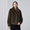 2026 Vintage Leopardenmuster Mantel für Damen, Locker Schlankmachende Fleecegefütterte Mittellange Wolljacke, Fabrikquelle