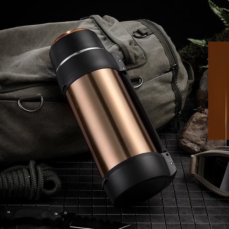 

Термопот из нержавеющей стали 304, портативная ручка для занятий спортом на открытом воздухе, армейский зеленый цвет, дорожный горшок большой емкости 1800ml золотой