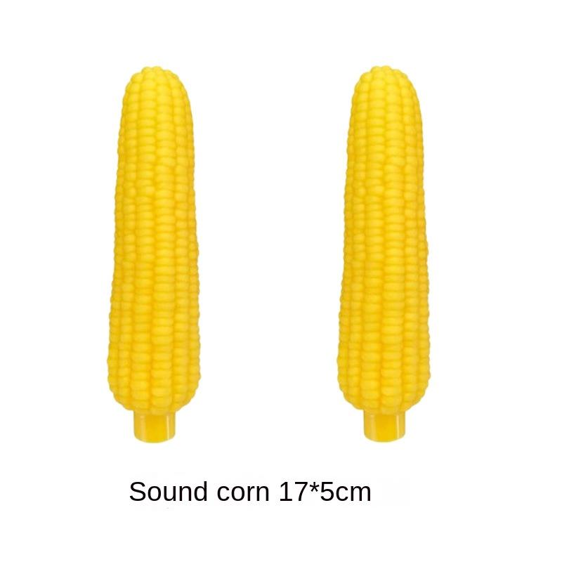 Dog Squeaky Toy Eco-Friendly Latex Durable Simulation Milk Scent Peanut Corn Shape Pet Interactive Training Toy