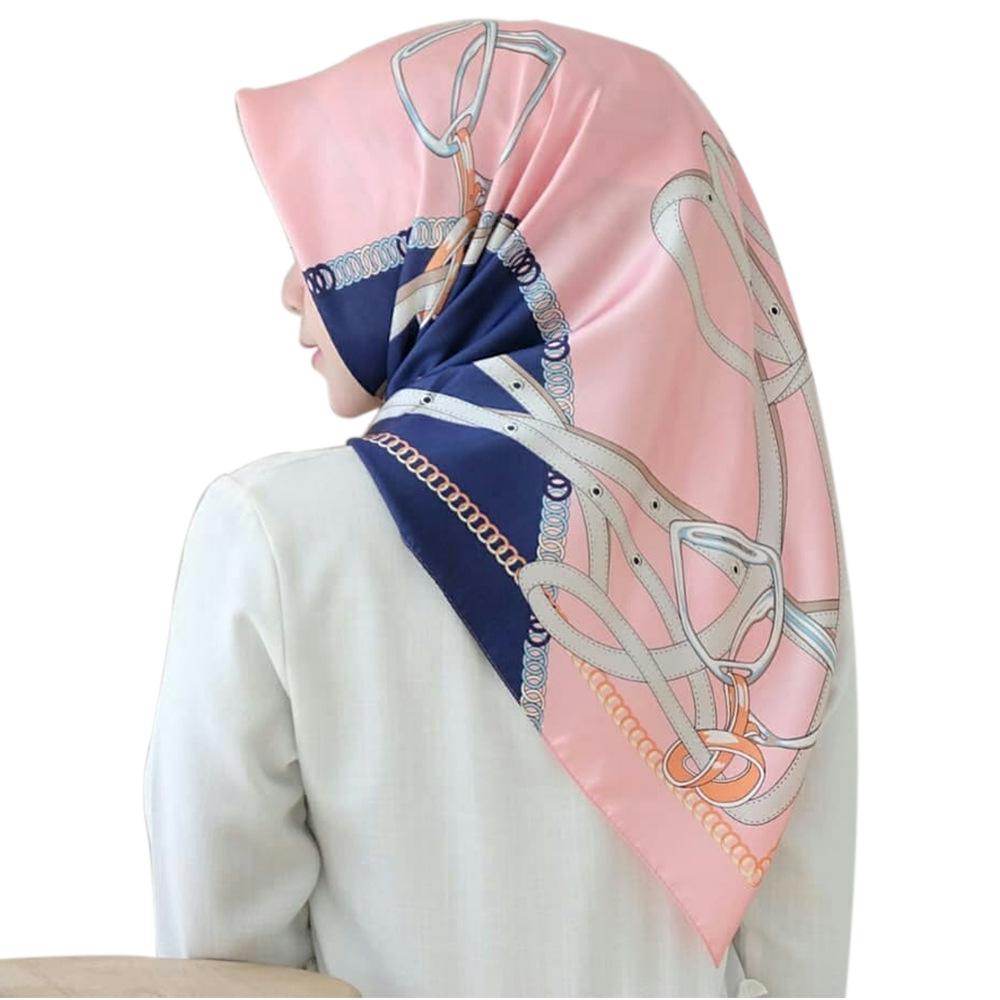 Luxury Design Silk Scarf Square Women Floral Printed Shawl Wrap Spring Summer Neckerchief Hair Band Lady Decor Foulard Bandana