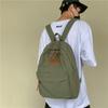 School Bag Female College Student Japanese Ins Solid Color Harajuku Student Backpack Large Capacity Washed Cloth Backpack
