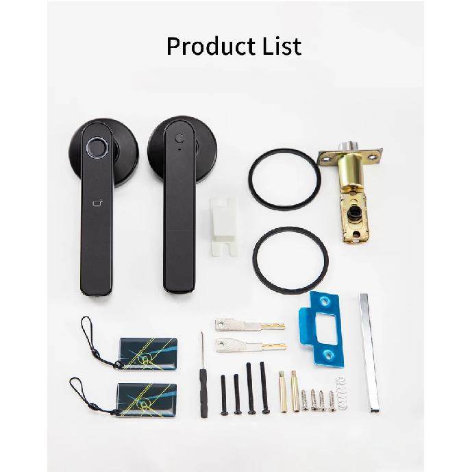 Q50 Bluetooth tuya Door Knobs Fingerprint Lock Handle Door Entrance Passage RFID CardLock With Key Password Lock IP65 waterproof
