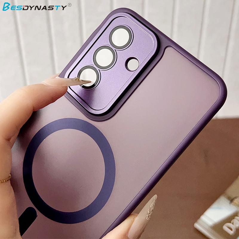 Matte Magnetic Wireless Charge Case for Samsung Galaxy S25 Ultra S24 FE S23 Plus A56 A36 A26 A17 A07 Magsafe Hard Cover