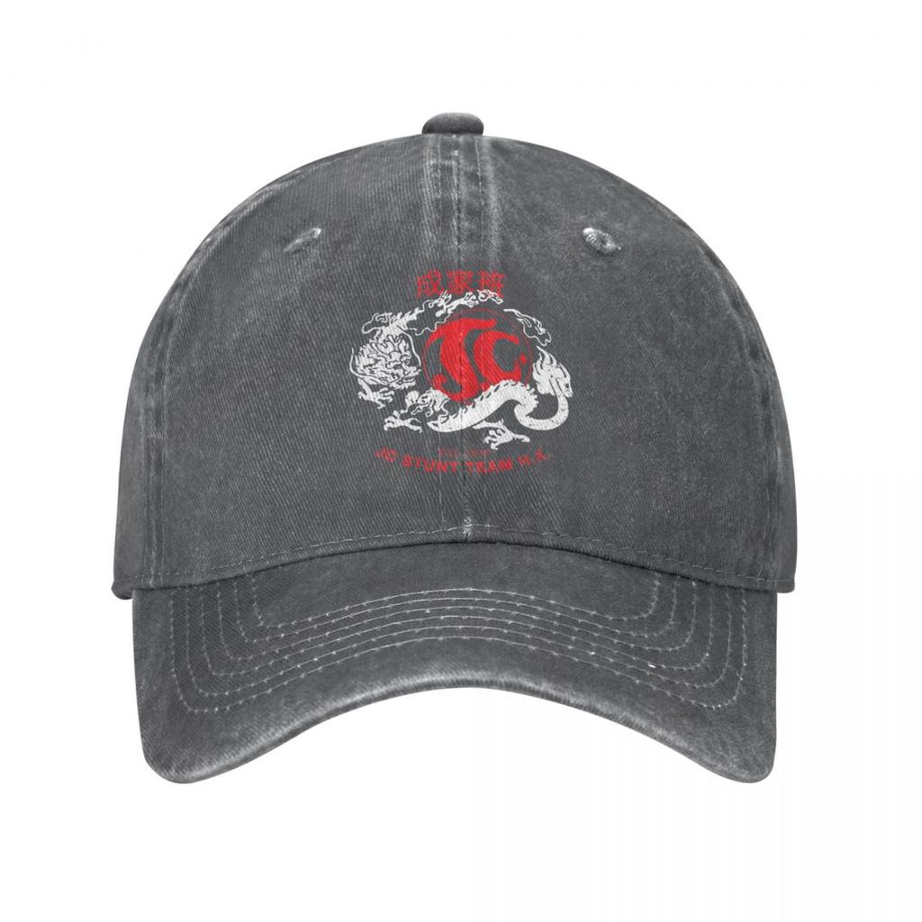 Jackie Chan Baseball Caps Casual Distressed Denim 1976 Jackie's Stunt Team Obscura Snapback Cap Unisex Adjustable Fit Caps Hat