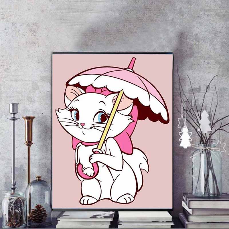 Disney Diamond Painting The Adventures of Marie The Cat Wall Decoration Full Diamond Cross Stitch DIY Gift Home Decoration