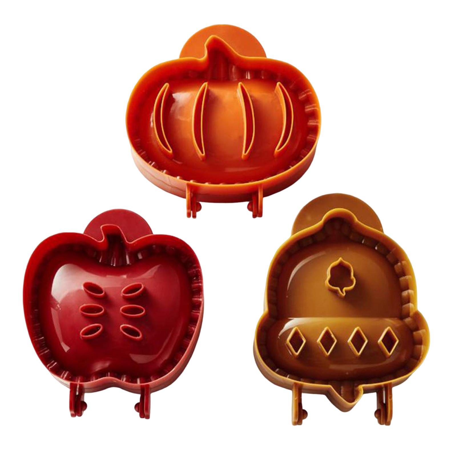

3PCS/SET Fall Hand Pie Molds Set Mini Pie Mould Dough Press Mold Tools Christmas Halloween Baking Pie Molds Pumpkins Hazelnuts
