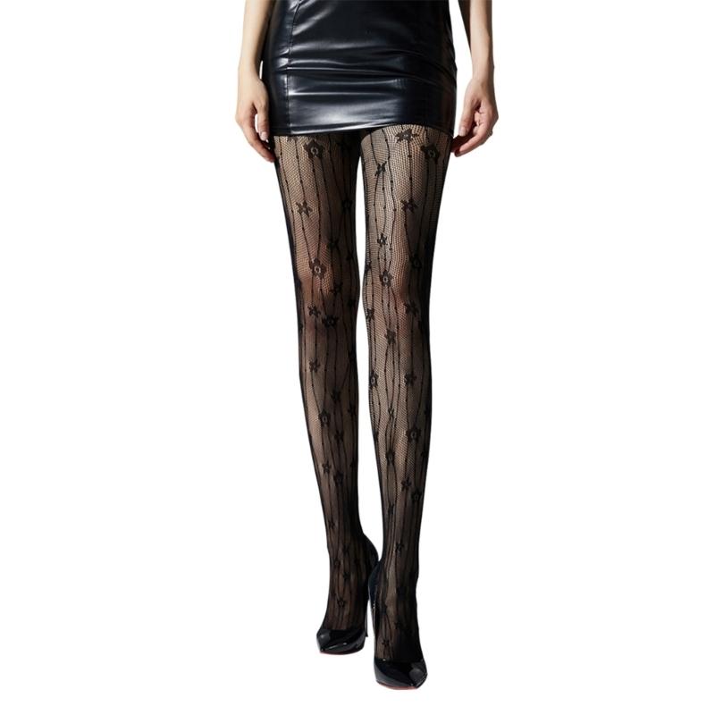 Women Lace Patterned Tights Fishnet Stockings Pantyhose Patterned Net Stockings Pantyhose for Raves Party Club Costumes