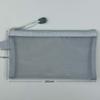 Korean Creative Simple Transparent Mesh Pen Bag,Zipper Closure,Portable,Examination Essential,Student Stationery Bag