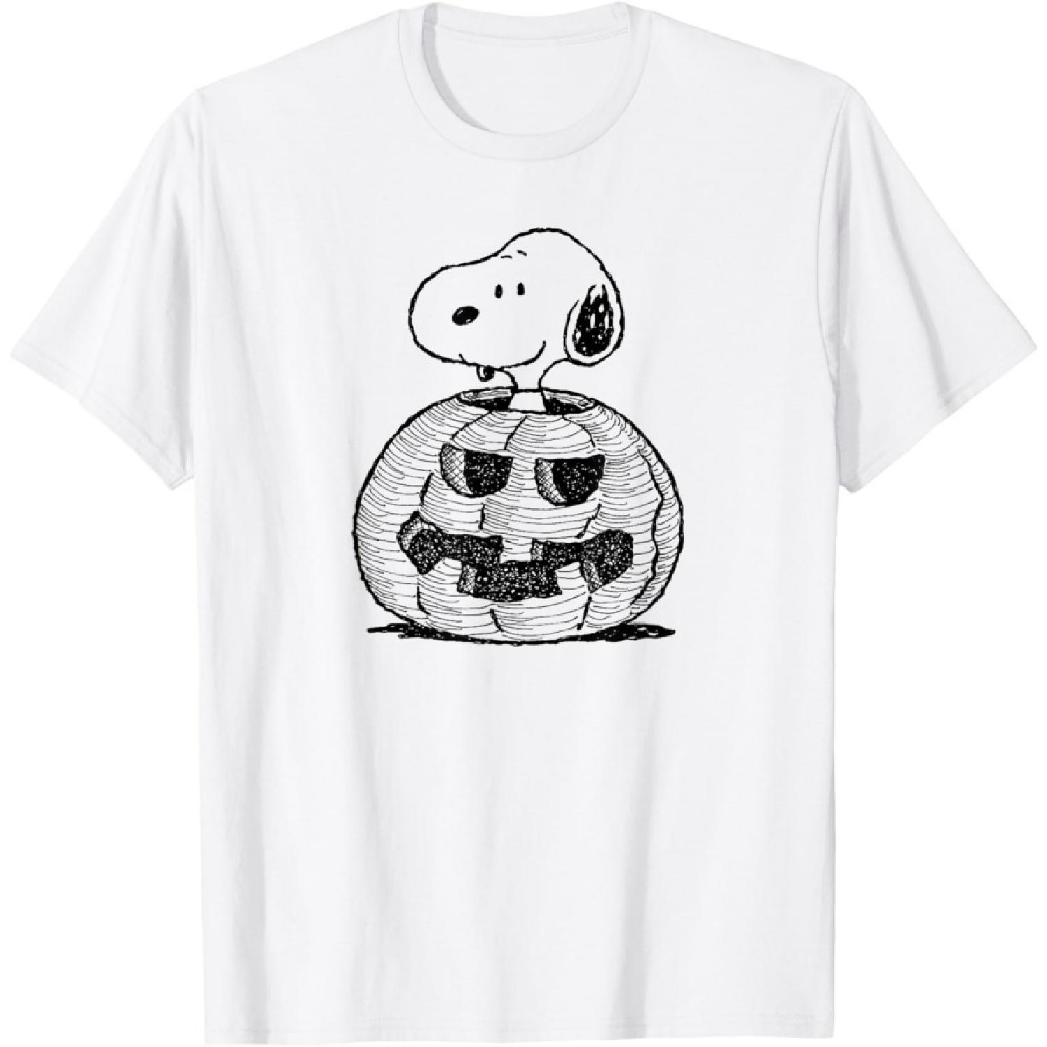 Peanuts Halloween Snoopy Jack-O -Lantern T-Shirt XXXXXL белый