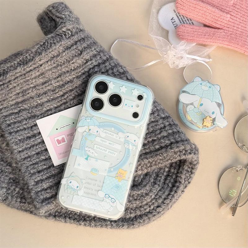 Cinnamoroll Polka Dot Raincoat Magnetic Phone Case for iPhone 17/16 Pro Max/15/14