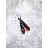 Gothic Red Teardrop Earrings - Vintage Victorian Halloween Punk Style