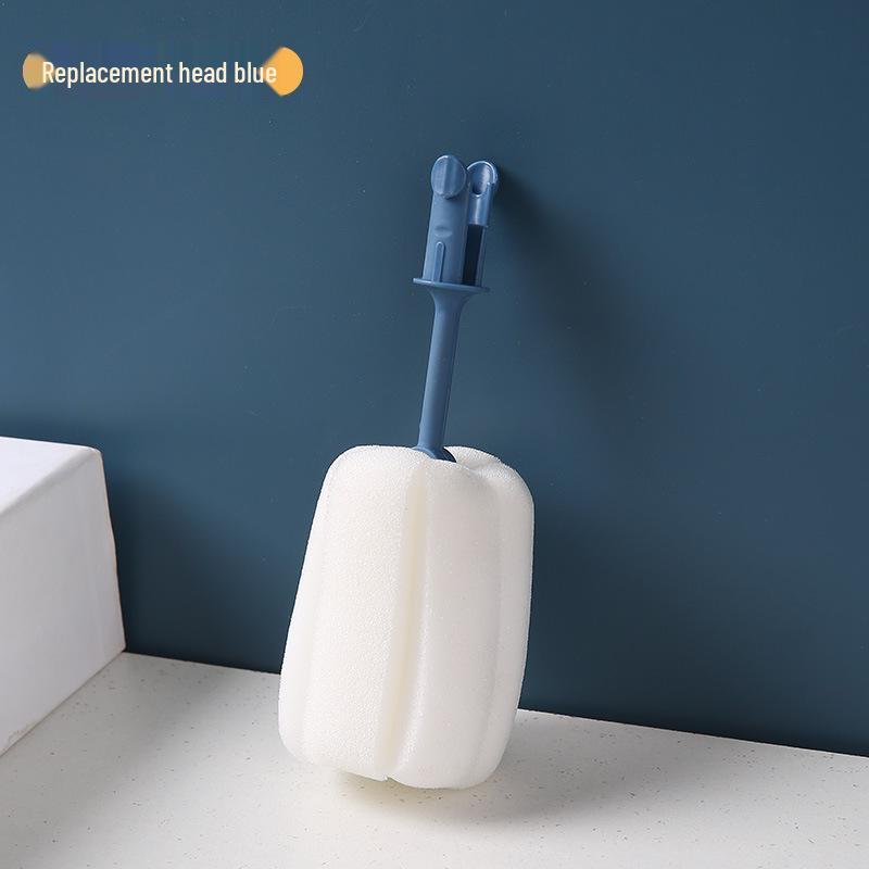 Long-Handle Detachable Sponge Cleaning Brush for Glasses and Bottles