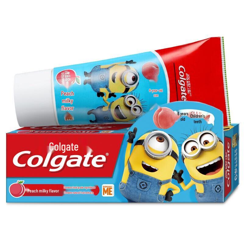 Colgate Pasta do zębów dla dzieci Ochrona przed próchnicą, Zestaw 4 sztuk, Smak brzoskwiniowo-mleczny