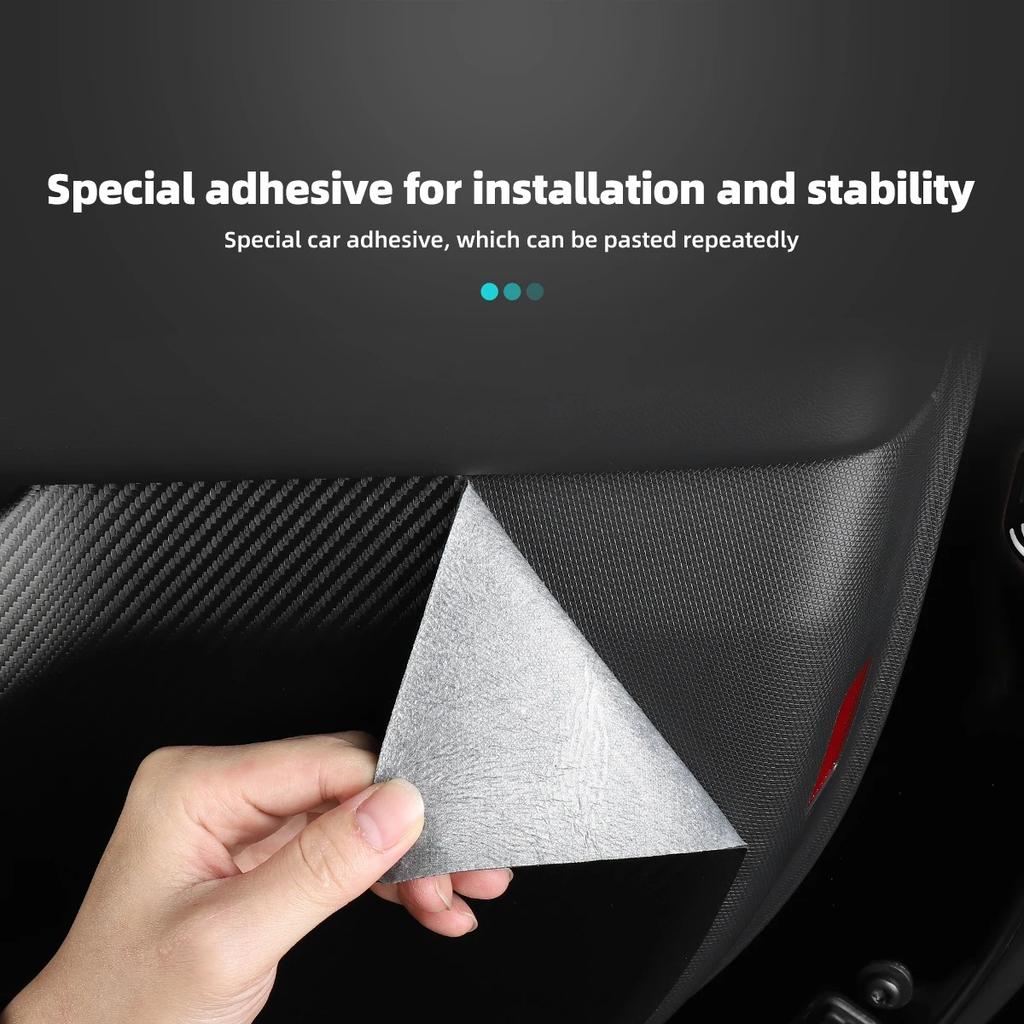 Door Anti-kick Pad Sticker for Ford Mustang Mach-E Kids Anti Kick Anti-Dirty Leather Protective Cover Film Car Interior Stickers