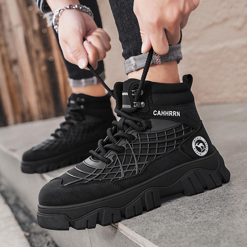 Fashion CYYTL Mens Boots Ankle Casual Shoes Leather Cowboy Winter Combat Tactical Motorcycle Chelsea Work Outdoor Hiking Designer Luxury