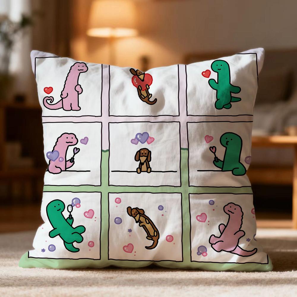 Fashion J-JJOGUMAN Cushion Cover Soft Washable Pillow Case Multi-Scene for Couch Bed Travel Office Use