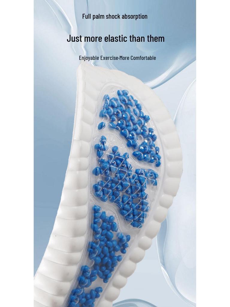 Popcorn Air Cushion High Elastic Sports Insole - Breathable, Sweat-Absorbent, Soft, for Running & Military Training