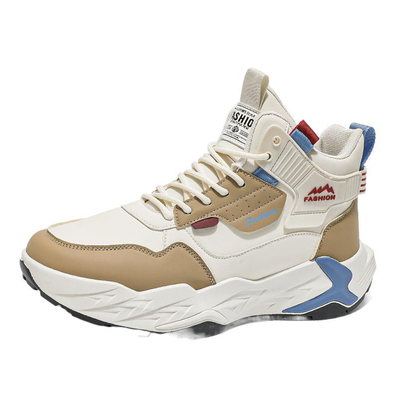 Ins Dad Shoes Student Campus Running Men's Shoes Autumn and Winter Korean Version of Trendy Youth High-top Casual Sports Shoes