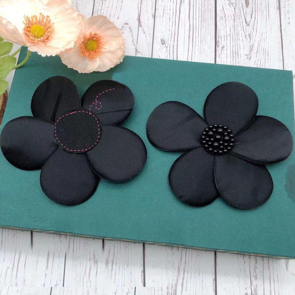 2PCS Handmade Flower Appliques 3D Clothing Applique DIY Clothing Patches  Sewing