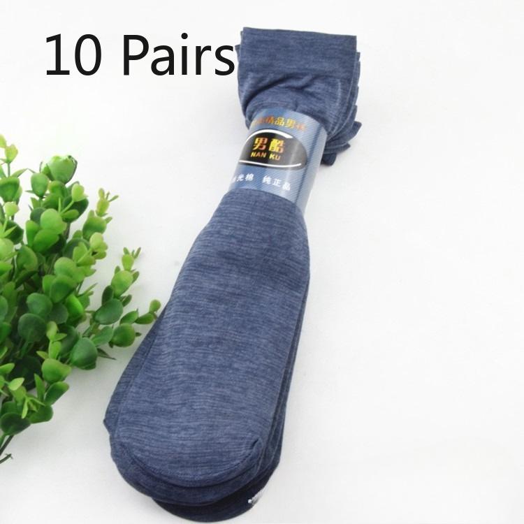 10 Pairs of Summer Light-weight Silk-cotton Mid-length Stockings - Pairs of Stockings That Are Cool and Breathable, Mid-length Men's Stockings
