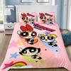 Wykwintna Tapeta 3D Powerpuff Girls Anime Cyfrowy Druk Pościel Zestaw Poszewka na Kołdrę Kołdra Łóżko Młodzież Dzieci Dziewczynka Chłopcy Prezent
