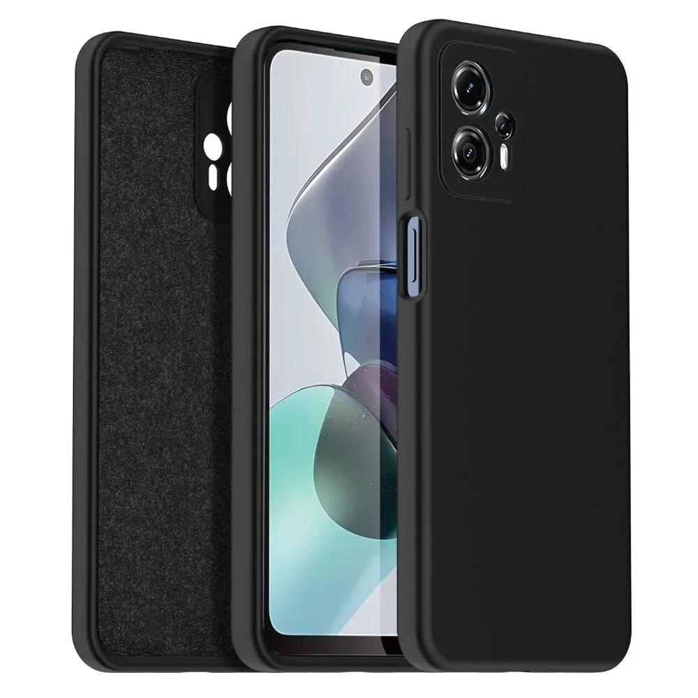 Plain Flexible Liquid Silicone Case For Motorola G75 G35 G55 G85 5G G05 G15 E15 Protective Cover Bumper Shell Coque Fundas