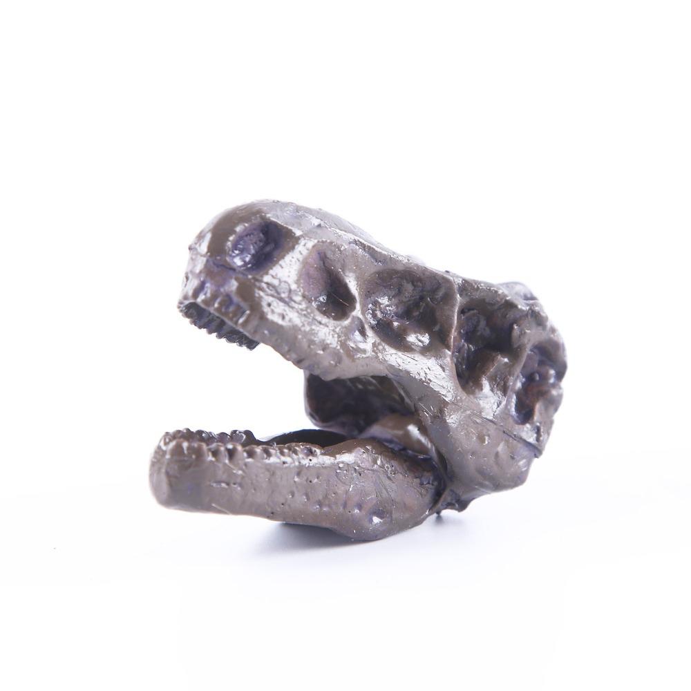 1Pcs Mini Tyrannosaurus Rex Dinosaur Resin Fossil Skull Collectibles Dark Grey 1Pcs коричневый