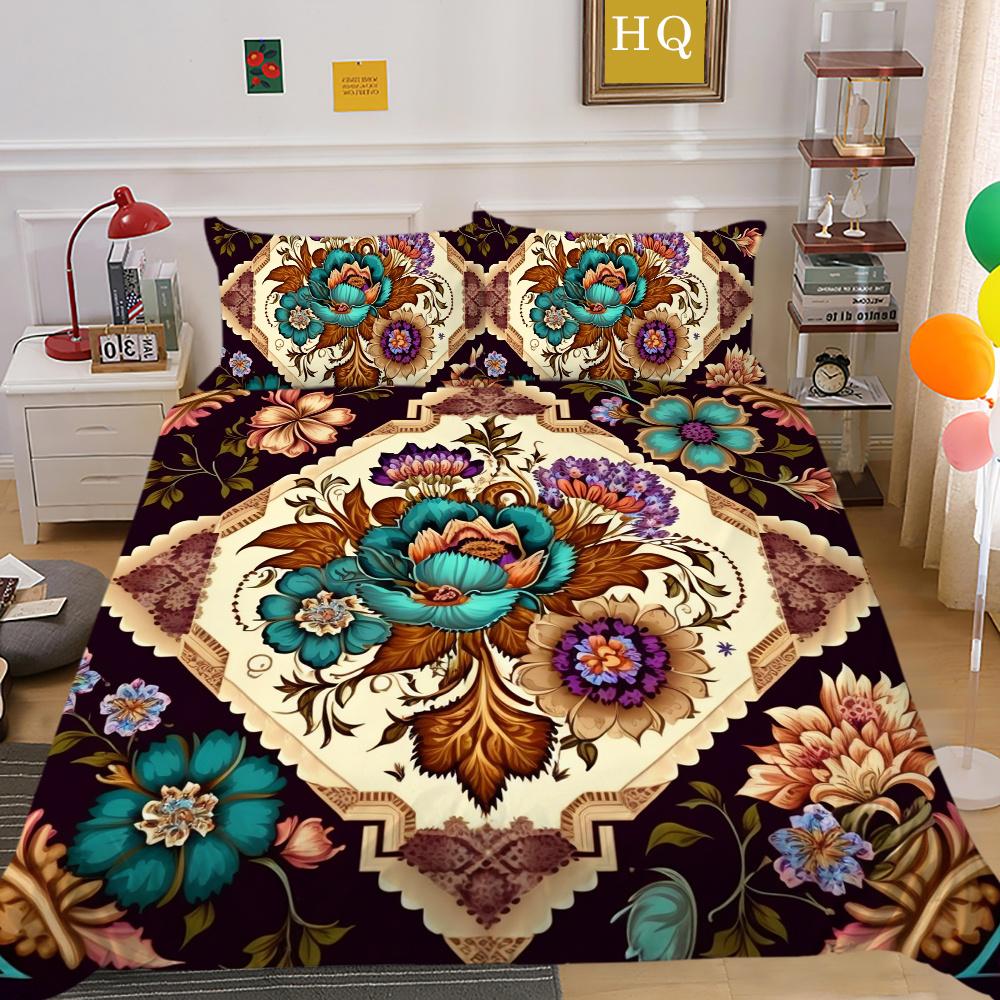 Casa Biancheria da letto 3D Stampa Paisley di alta qualità Donna Misura King Decorazione Camera da letto Set Copripiumino Copriletto