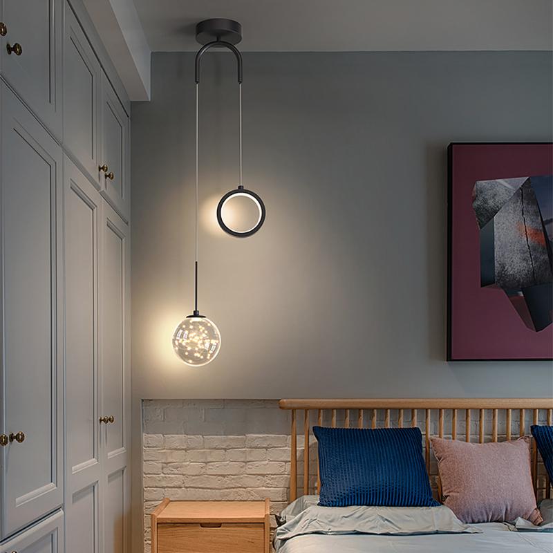 Lustre LED Pendant Light Indoor Lighting Fixture Living Bedroom Bedside Home Decoration Dining Table Hanging Lamps Pendant Lamp