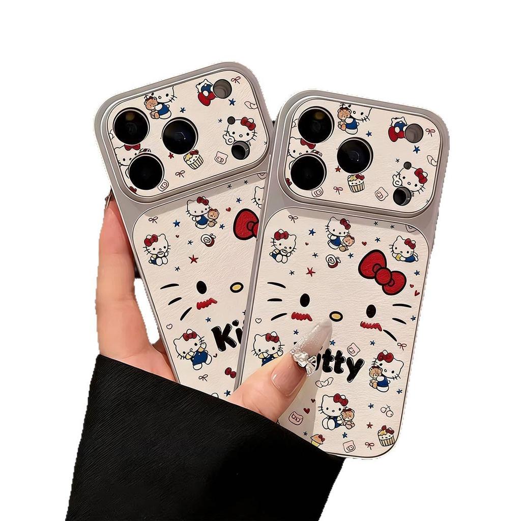 KT Sticker-Style Protective Case for iPhone 15 Pro Max - Cute and Stylish Design with Large Window