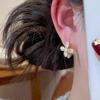 French Zirconia Flower Double-Sided Ear Cuff: Elegant, Versatile Women's Fashion Earrings