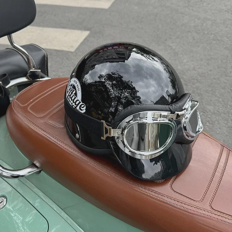 Tide Brand 3C Electric Motorcycle Standard Half Helmet with Sun Protection for Men & Women