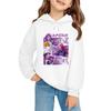 Kids' Long Sleeve Loose Pullover Letter Print Drawstring Hooded Sweatshirt