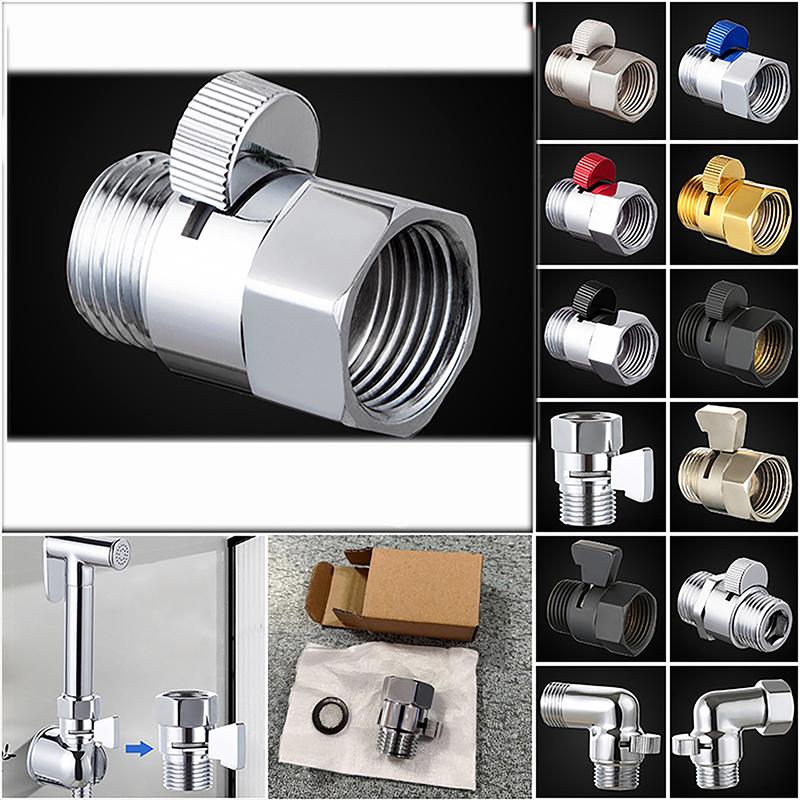 Zawór Stop Wody Prysznicowej Pełny Mosiądz G1/2" Szybka Kontrola Przepływu Zawór Odcinający Głowica Prysznicowa Oszczędzacz Wody Pistolet Natryskowy do Toalety