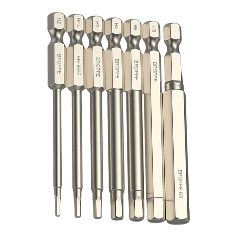 5/6/7/8Pcs Impact Hex Head Allen Wrenches Drill Bit Set Steel Hex Bit Set Screwdriver Bit for Home Repair Accessories