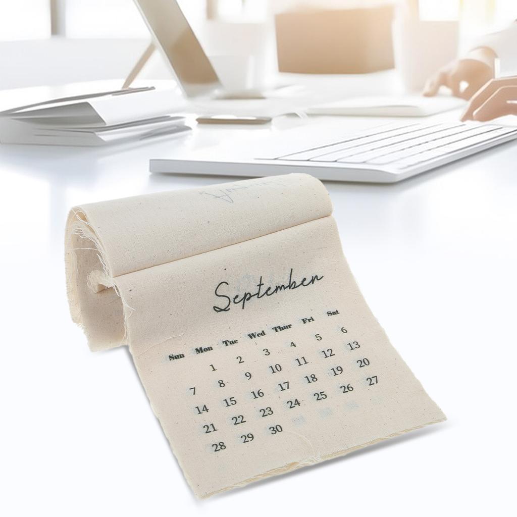 Reusable 2025 Fabric Wall Calendar Chic 2025 Tapestry Calendar for Daily Planning In Living Spaces and Work Areas
