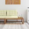 Outdoor Corner Sofa with Cushions Natural Finish 115 X 83 X 73 Cm