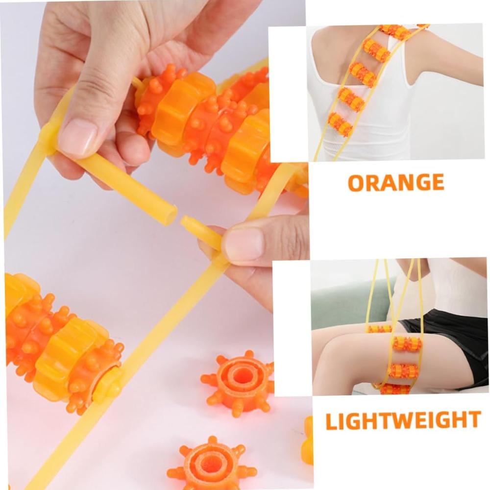 18 Rounds of Back Massage Roller Rope, Professional Self Massage Tool, Portable Manual Massage Belt for Back, Neck and Leg Pain