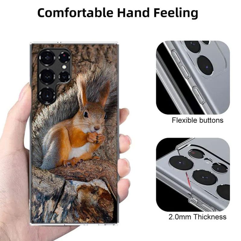 Forest Squirrels Foraging For Food Coque For Samsung S23 S22 Ultra S24 FE S25 Edge Phone Galaxy S21 S20 FE S10 Plus Case Luxury