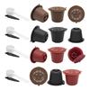 1/3Pcs Reusable Refillable for Nespresso Coffee Capsule With 1PC Plastic Spoon Filter Pod for Original Line Filters