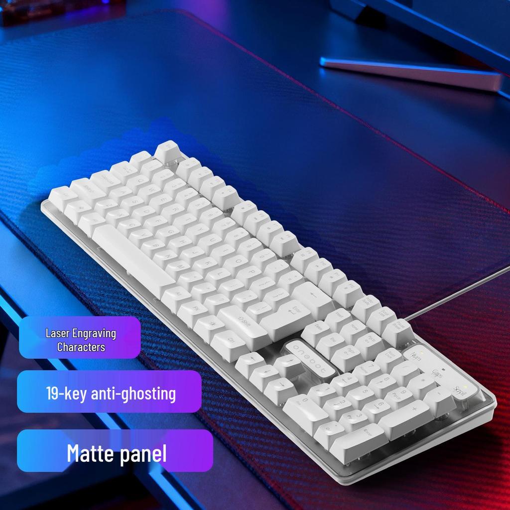 Seven-Color Luminous G100 Wired USB Gaming Keyboard
