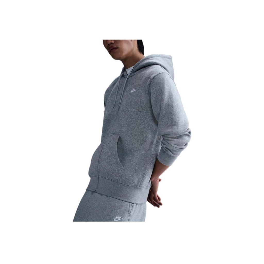 Nike Sportswear Club Fleece Full-Zip Hooded Jacket Men's Dark Grey Heather FN3862-063