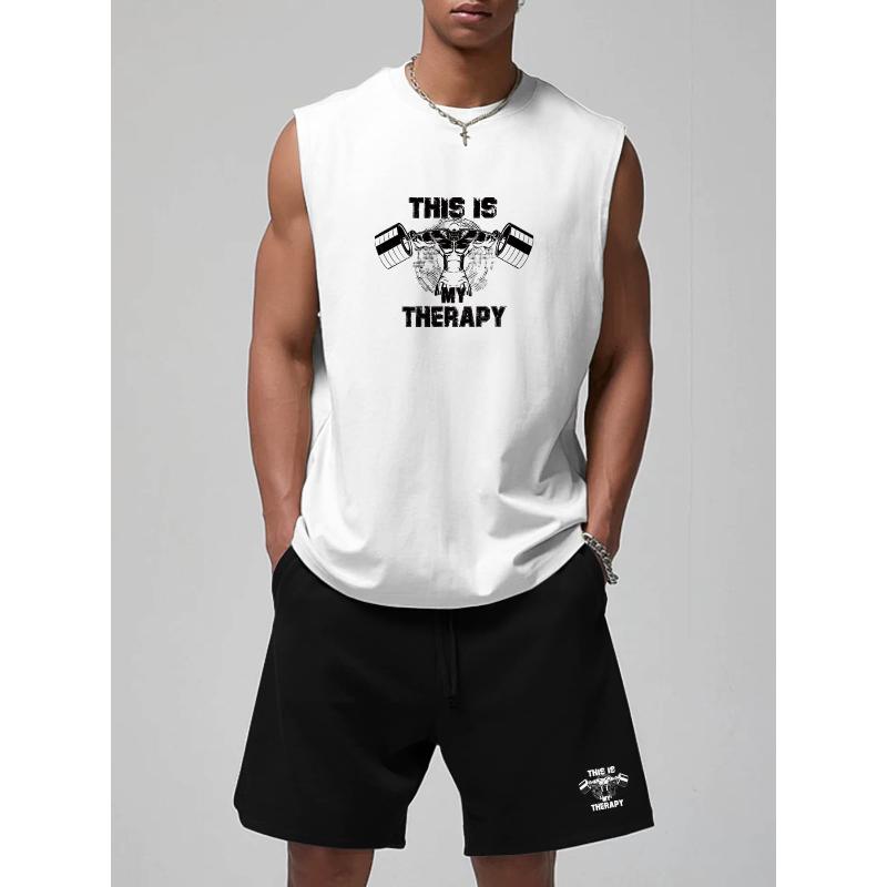 Мужской летний комплект для активного отдыха и спорта из полиэстера: майка и шорты, много карманов, спортивный XXL белый